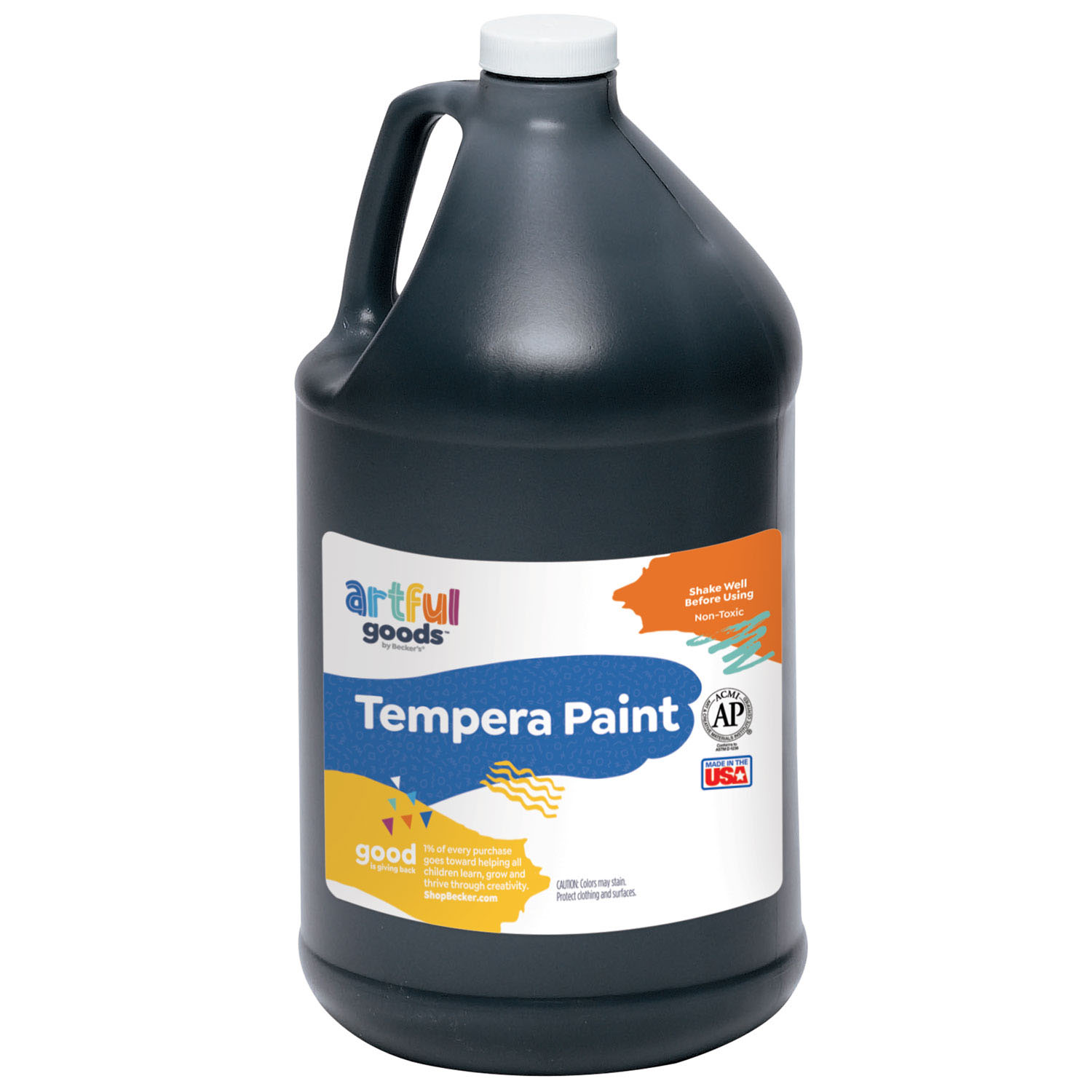 Artful Goods Tempera Paint, Gallon - Black